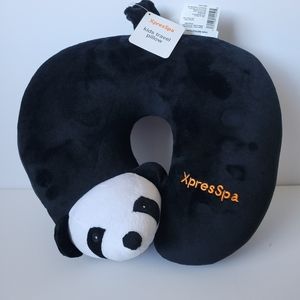 Panda Kids Size Travel Neck Pillow with Carry Hook New with Tags XpresSpa